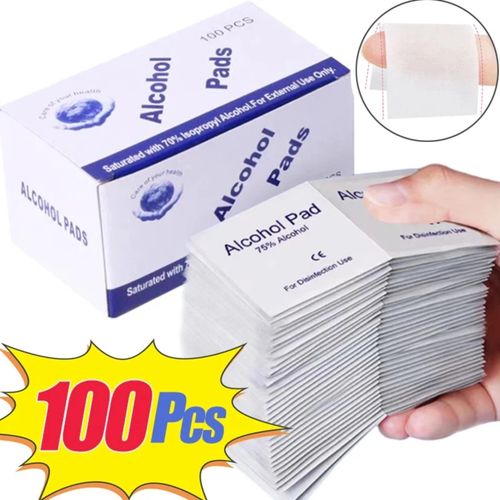 100x Alcohol Wipes with 70% IPA Pre-Injection Swabs for Skin, Tattoo, Alcotip UK — image 6