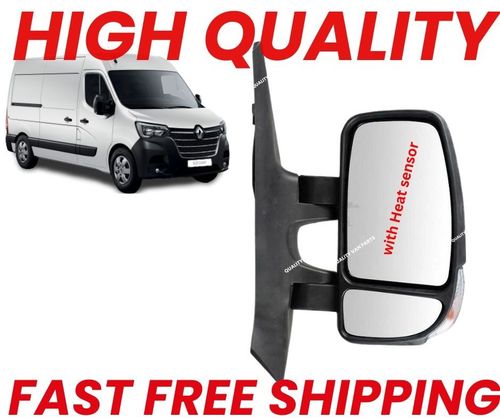 For Renault Master 2010-2024 Electric Black Indicator Wing Mirror Drivers Side — image 1