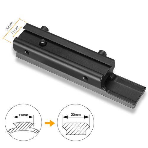 11mm to 20mm Dovetail Picatinny Rail Extension Adapter Scope Mount Base — image 2