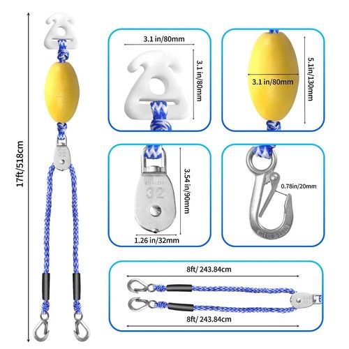 Boat Tow Harness for Tubing Boat Tow Rope for Water Surfing Ski Water Sports