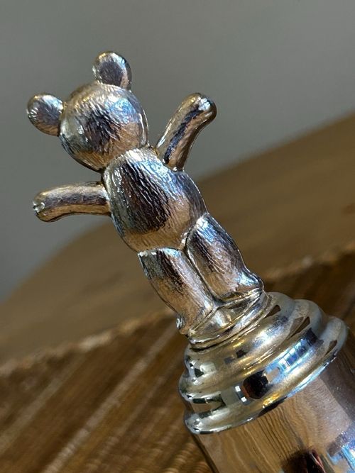 Vintage Lanthe Silver Plated Ornate Teddy Bear Christening Baby Bell 5 In VGC — image 7