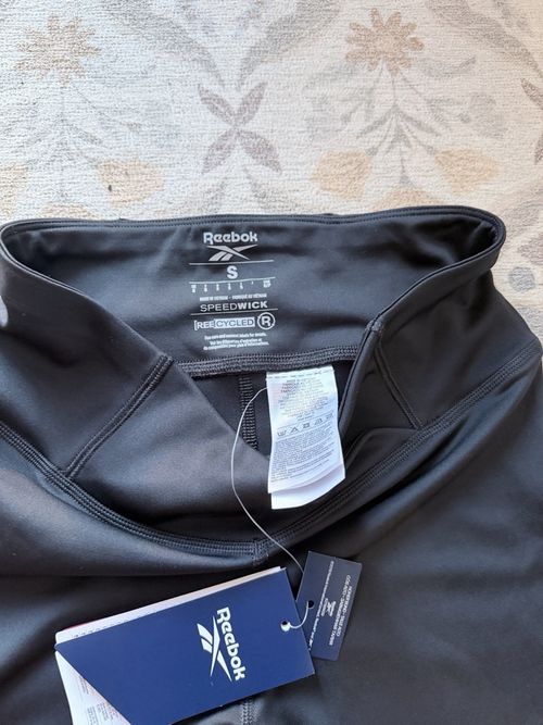 Reebok Speedwick Women’s Black Ankle Gym Leggings Stretch Size S 30in — image 3