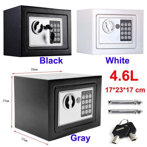 LARGE STEEL SAFE DIGITAL KEY ELECTRONIC SECURITY HOME OFFICE MONEY SAFETY BOX