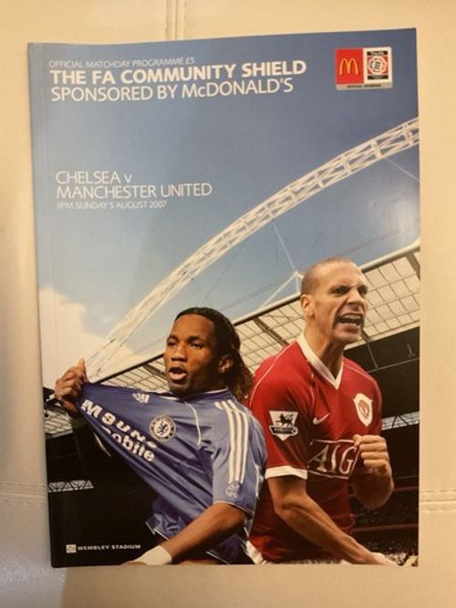 2007 Community Charity Shield Programme Chelsea v Manchester United 08/08/2007