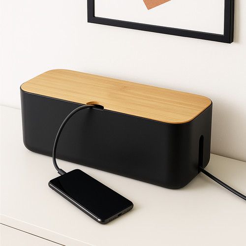 Wire Cord Storage Box Large Cable Tidy Management Socket Organizer Keeper Box