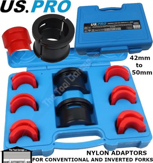 US PRO Tools Universal Fork Seal Driver Set 35mm to 50mm Nylon Adaptors 6941 — image 1