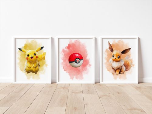 Pokémon Wall Art Prints, Boys Bedroom Posters, Kids Gaming Room Prints, Gaming — image 4