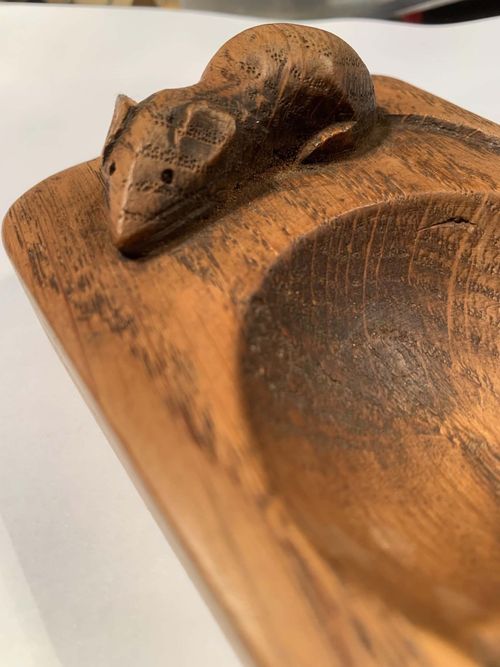 Robert (Mouseman) Thompson original oak ashtray — image 4