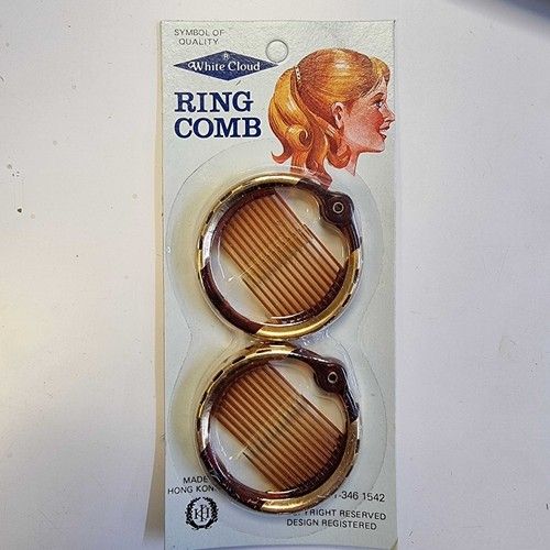 White Cloud Ring Comb Ponytail Holder Hair Clip Accessories Made In Hong Kong