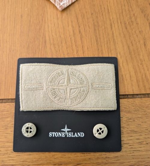 The Stone Island Badge with Buttons (Beige Ghost)