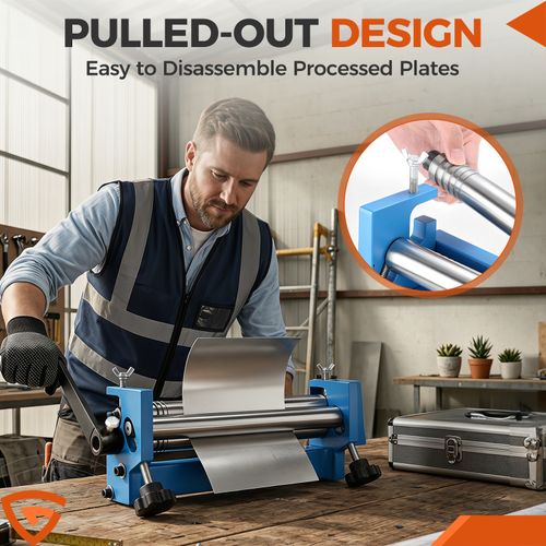 Manual Sheet Metal Roller Bender 12Inch 3 Roll Slip Rolling Machine Workshop DIY — image 4