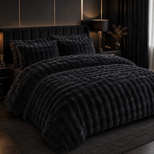 Luxury Teddy Fleece Bedding Set  Soft Warm Fluffy Duvet Cover & pillowcases