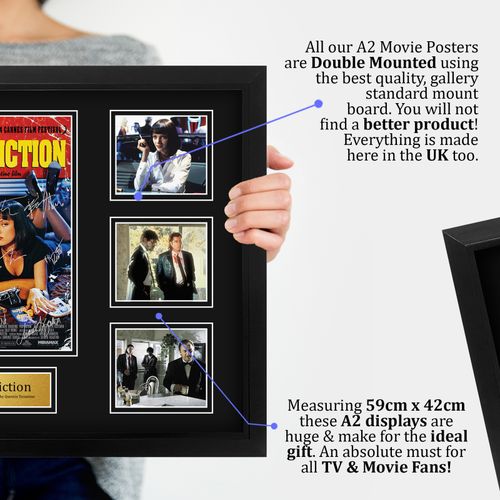 Pulp Fiction Signed Large A2 Framed Printed Autograph Memorabilia Gift — image 4