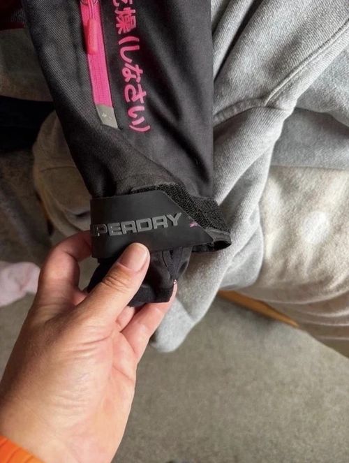Superdry Snow Women’s Ski Jacket Grey/Pink Hooded Faux Fur Full Zip Size S — image 4