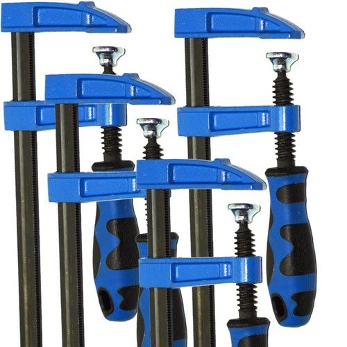 4pc F Clamp Blue Bar Clamp Heavy Duty 150 x 50mm 6" Long Quick Slide Wood Clamp
