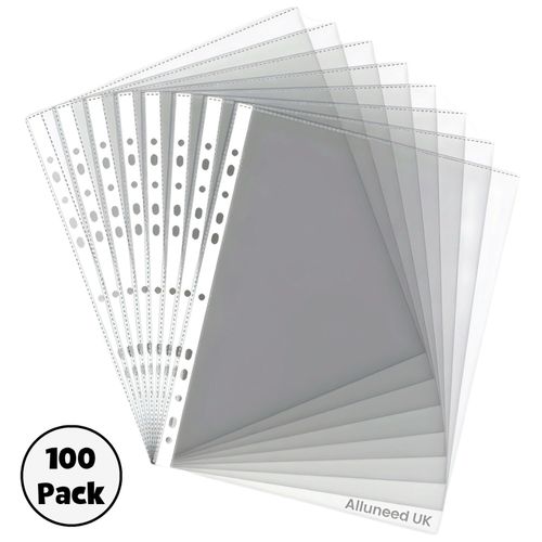 A4 Heavy Duty Clear Plastic Wallets Punched Pockets 11-Hole Poly Sleeves Filing — image 8