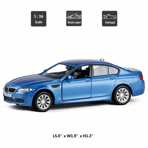 1:36 BMW M5 Model Car Metal Diecast Toy Vehicle Kids Toys for Boys Gifts Blue — image 2