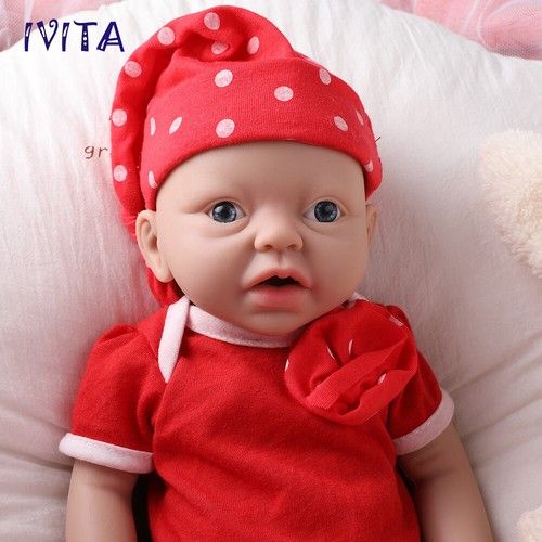 IVITA 15'' Adorable Full Soft Silicone Newborn Baby Lifelike Reborn Doll Infant