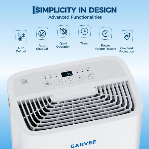 Smart 20L/Day Dehumidifier for Home 3000SqFt, Portable Auto & Dryer, UK Plug Use — image 2