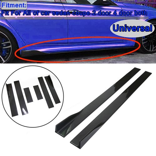 Glossy Black 86.6'' Side Skirt Extension For BMW E39 E46 E53 E90 E92 E93 E60 E61 — image 5