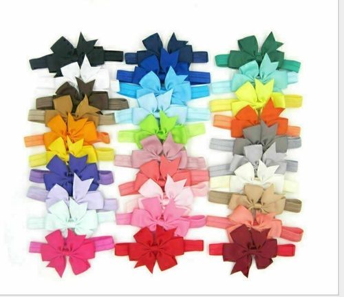 10-20pcs Newborn Baby Headbands Set Elastic Kids Girls Bow Hair Band Headdress — image 2