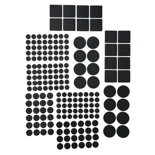 200 Felt Pads Self Adhesive Black Sticky Furniture Floor Chair Legs Protectors