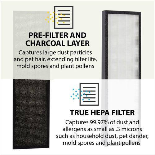 Air Purifier, HEPA Air Purifier with Ioniser & UV-C Eliminates viruses - 22 inch — image 10