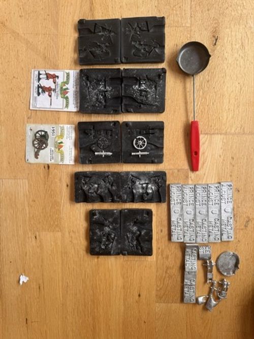 Prince August Casting Moulds with Ingots for Model Making and Model Building