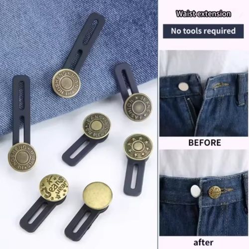 6PCS Button Waist Extender for Jeans Trousers Pants Adjustable Waist Extension — image 2