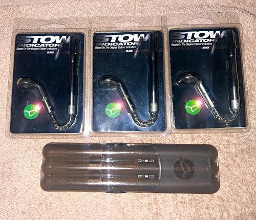 3x Korda Stow Bobbins (Black) with Korda Carry Case
