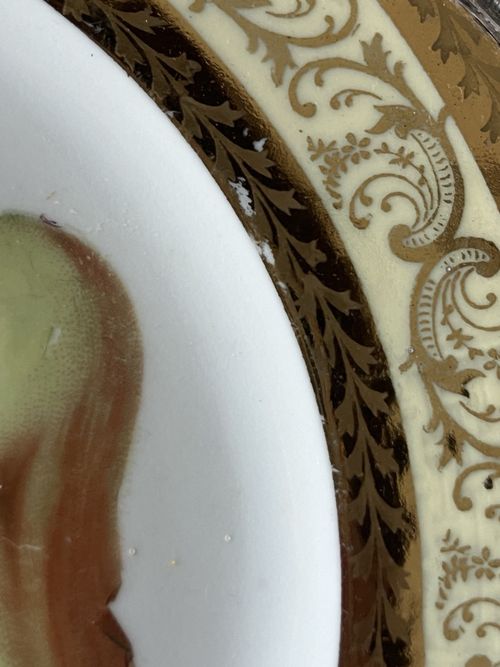 Limoges hand painted plate with sterling silver border — image 10