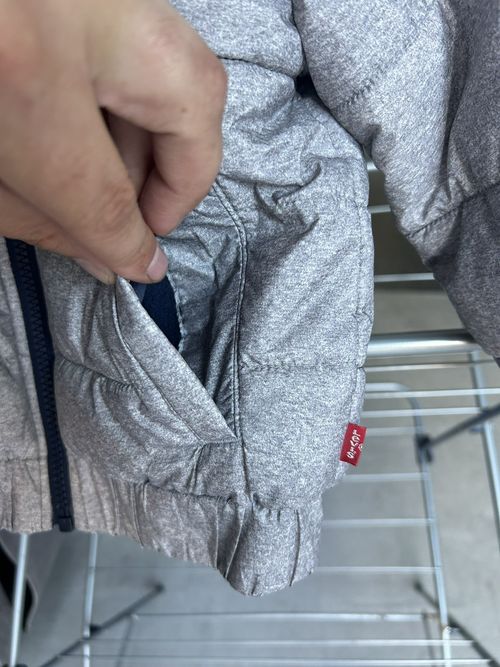 Toddlers Boy Levi’s Fleece Lined Grey Zip Up Hooded Jacket Coat Size 2A 92Cm — image 3