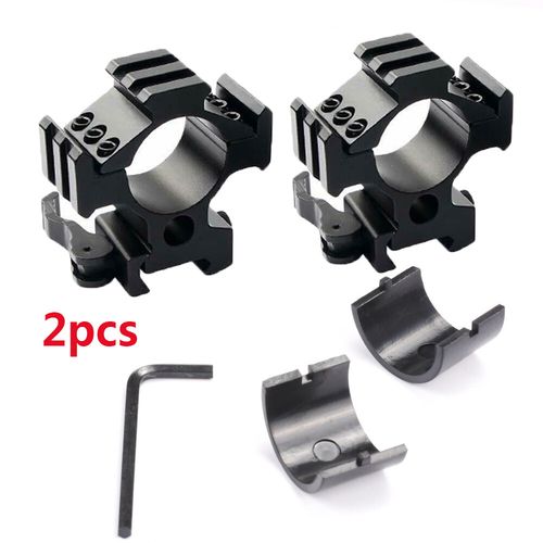 2 Pack Scope Mount 1''/30mm Ring Quick Release Triple 20mm  Picatinny Rail — image 1