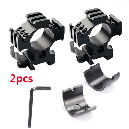 2 Pack Scope Mount 1''/30mm Ring Quick Release Triple 20mm  Picatinny Rail