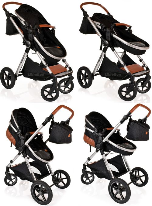 3 in 1 Pram Newborn Baby Buggy Set Travel System with Car Seat Folding Pushchair — image 10
