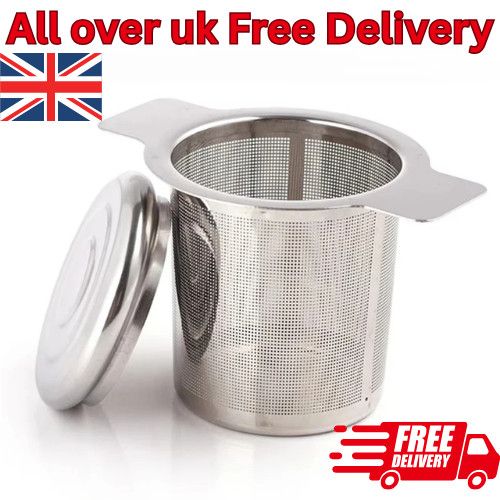 Stainless Steel Mesh Tea Infuser Strainer Metal Loose Leaf Cup Filter With Lid