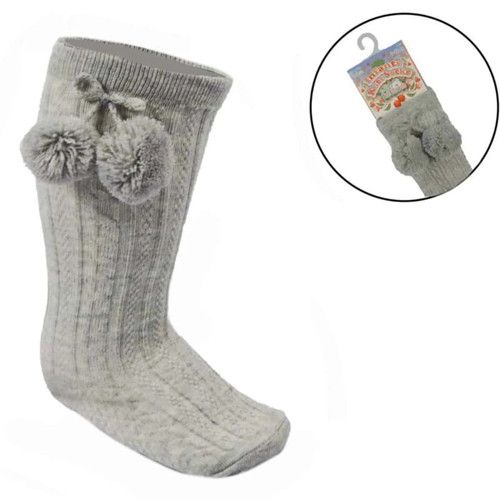 Baby Socks Knee High Boys Girls Infant Pom Pom Socks Spanish Style 0-24 Months