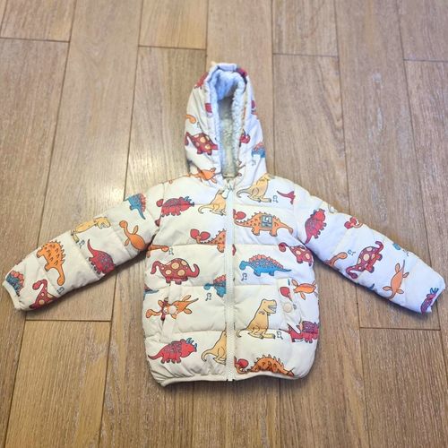 George That’s Not My Dinosaur Hooded Padded Jacket Fleece Lined 12-18 Months — image 1