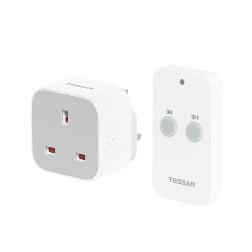 White Remote Control Plug Socket with 30M Range Wireless Light Switch for Home — image 1