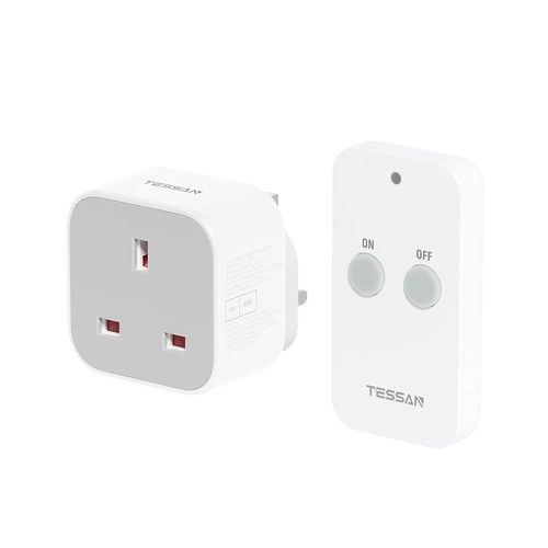 White Remote Control Plug Socket with 30M Range Wireless Light Switch for Home