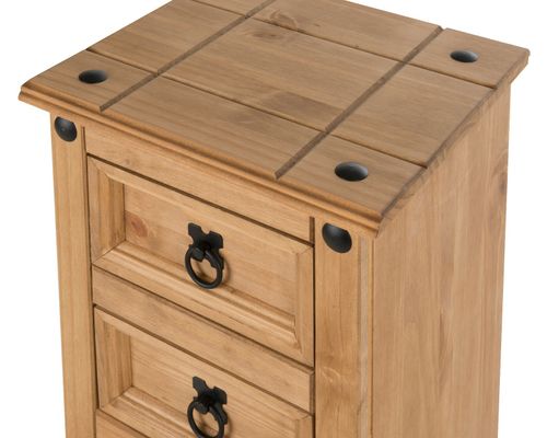 Corona Chest of Drawers 5 Drawer Bedside Narrow Cabinet Table Solid Wood Mexican — image 4