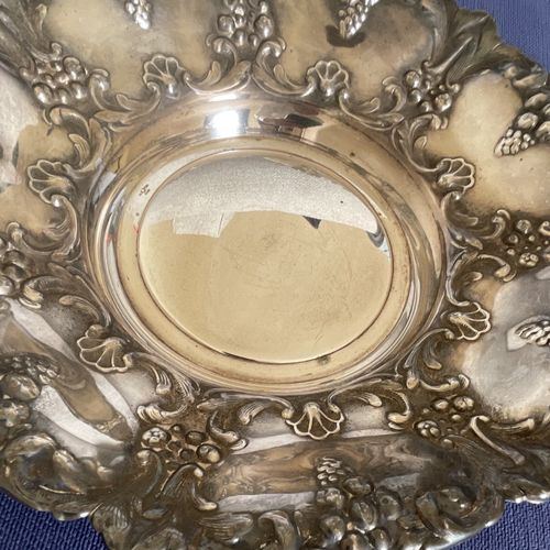 ALCOR Silver Plate Repousse Grape Pattern Serving Tray Platter — image 3