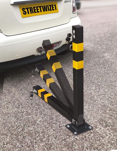 Square Heavy Duty Folding Bolt Down Security Parking Post Bollard Driveway - NEW — image 3