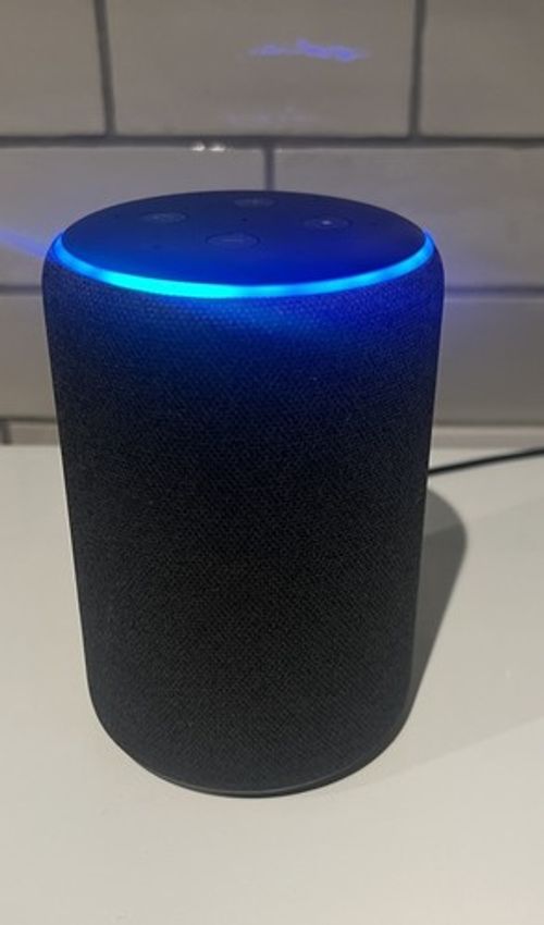 Amazon Echo 3rd generation Smart speaker with Alexa Charcoal + Genuine Charger