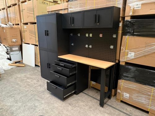 US PRO GARAGE STORAGE SYSTEM TOOL CHEST CABINET BOX BLACK FINANCE OPTIONS — image 3
