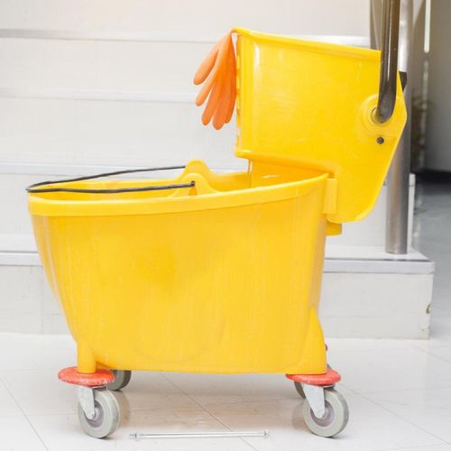 5Pcs Durable Plastic Mop Bucket Pole for Home Use Silver Mop Cleaning Tool — image 4