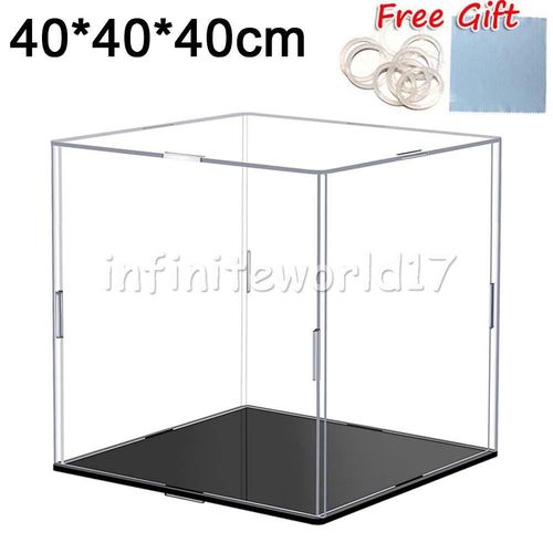 40*40*40 Acrylic Display Case Dustproof Box Perspex Clear Collectibles Model UK — image 2