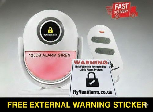 VAN SECURITY ALARM - WIRELESS - BATTERY OPERATED - 125db SIREN - FAST DELIVERY