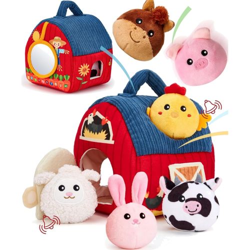 Montessori Farm Animals Barn Toy Set for Babies 6-12  - Sensory Playtime — image 1