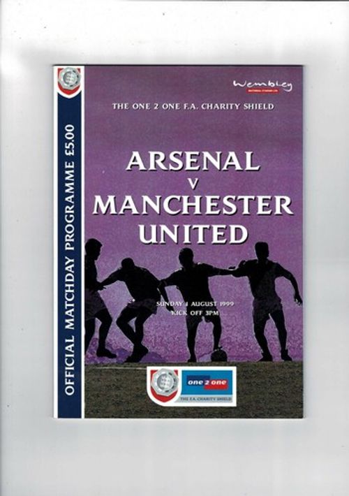 1999 Arsenal v Manchester United Charity Shield Football Programme